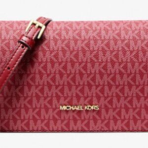 Michael Kors Jet Set Medium Signature Logo Crossbody Bag